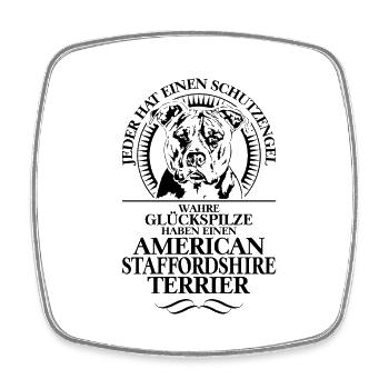 AMERICAN STAFFORDSHIRE TERRIER Schutzengel Hunde - Viereckiger Kühlschrankmagnet - Weiß - Vorne