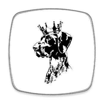 GERMAN SHORTHAIR Crown Dog Dogs Wilsigns - Square fridge magnet - white - Front
