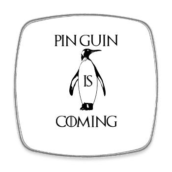 Pinguin kommt - GOT Winter - Viereckiger Kühlschrankmagnet - Weiß - Vorne
