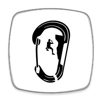 Bouldern Klettern Climbing - Viereckiger Kühlschrankmagnet - Weiß - Vorne