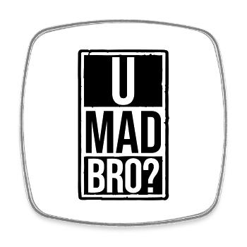 U mad bro - Square fridge magnet - white - Front