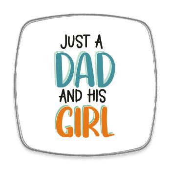 Father Daughter | Parents Gift | Gifts Children - Square fridge magnet - white - Front