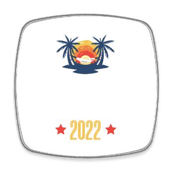 Ibiza 2022 - Square fridge magnet - white - Front