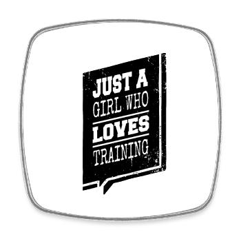 present statement disc brake awesome birthday fun - Square fridge magnet - white - Front