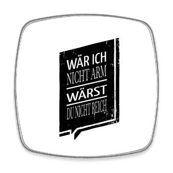 anlage bündel münze mountainbike statement lustig - Viereckiger Kühlschrankmagnet - Weiß - Vorne