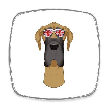 Great Dane UK Sunglasses I English Flag I Union - Square fridge magnet - white - Front