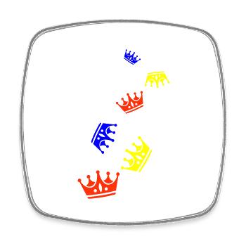 Crown Symbol - Square fridge magnet - white - Front