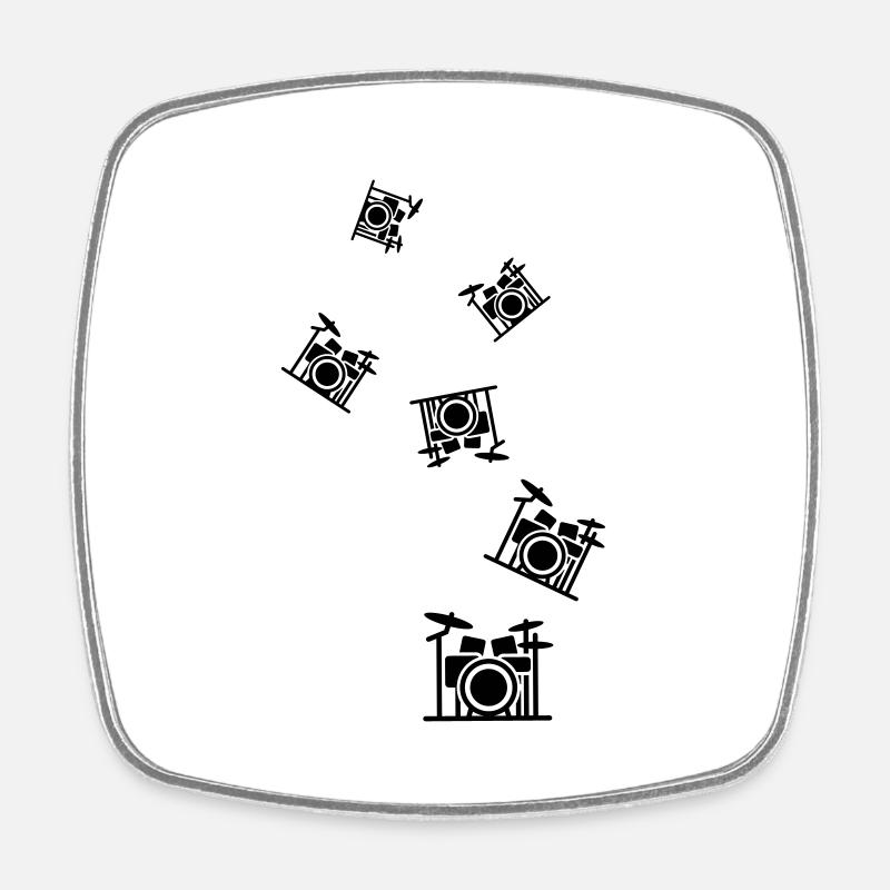 Percussion - Magnet carré - blanc