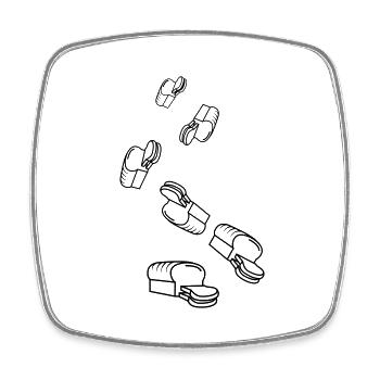 Brot icon symbol - Viereckiger Kühlschrankmagnet - Weiß - Vorne