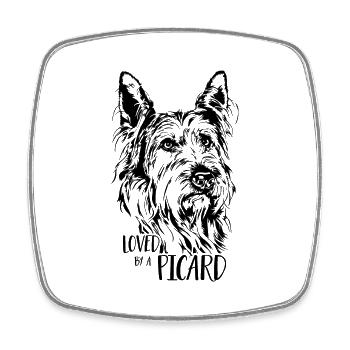 PICARD Hundespruch Hunde Spruch Hunde Wilsigns - Viereckiger Kühlschrankmagnet - Weiß - Vorne