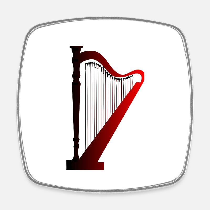 Harp - Square fridge magnet - white