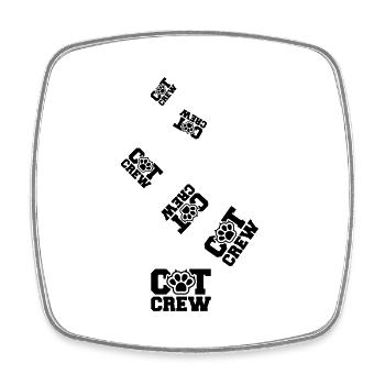 Cat Crew - Viereckiger Kühlschrankmagnet - Weiß - Vorne