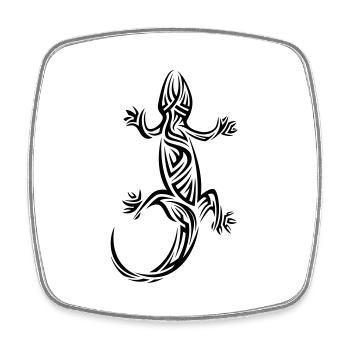 Gecko Tribal Tattoo - Square fridge magnet - white - Front