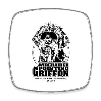 WIREHAIRED POINTING GRIFFON coolest people dogs - Square fridge magnet - white - Front