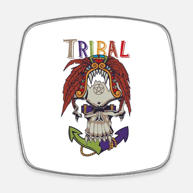 Tribal - Magnet carré - blanc