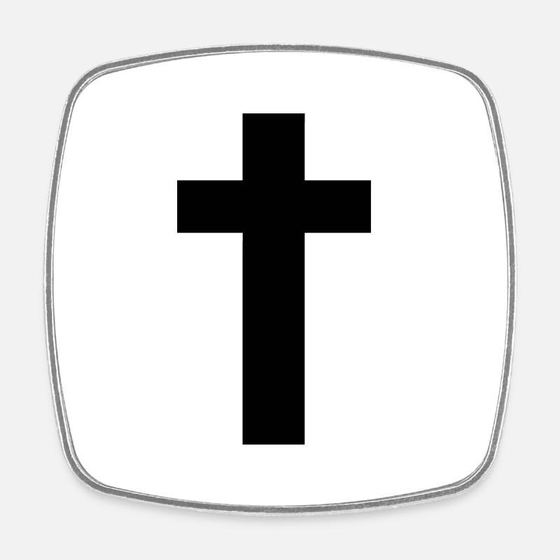 Cross Domains - Square fridge magnet - white