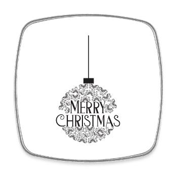 merry Christmas 18 - Viereckiger Kühlschrankmagnet - Weiß - Vorne