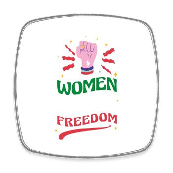 Women Life Freedom - Cute Iranian Women - Square fridge magnet - white - Front