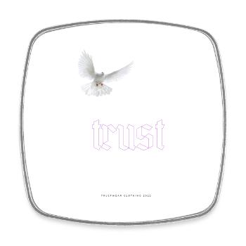 Faith trust loyal - Square fridge magnet - white - Front