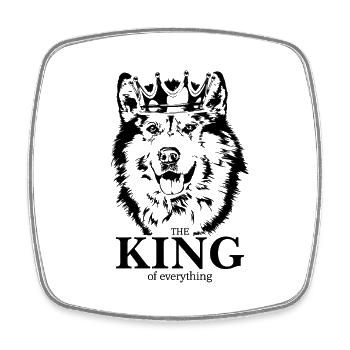 ALASKAN MALAMUTE King of everything Hunde Wilsigns - Viereckiger Kühlschrankmagnet - Weiß - Vorne