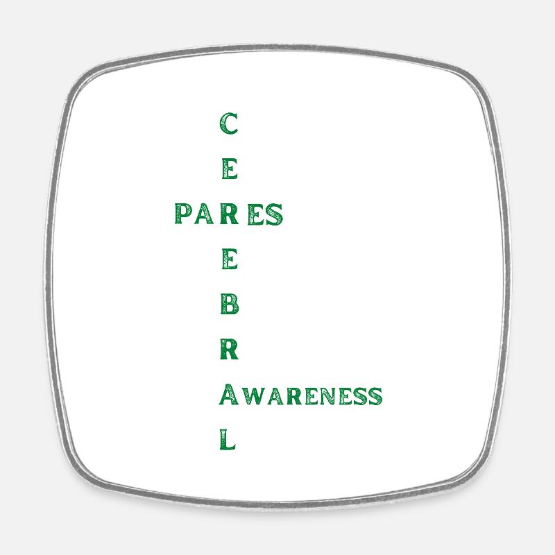 cerebral palsy awareness - Square fridge magnet - white