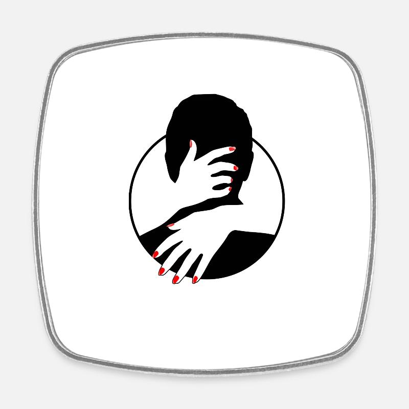 Amour - Amour de soi - Saint-Valentin - Magnet carré - blanc