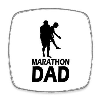 Marathon Triathlon Running Jogging Biking Cycling - Square fridge magnet - white - Front