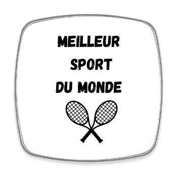 Best sport - Magnet carré - blanc - Devant
