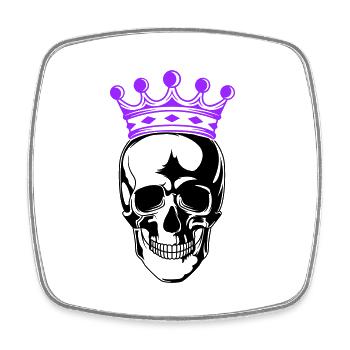 Skull King - Viereckiger Kühlschrankmagnet - Weiß - Vorne