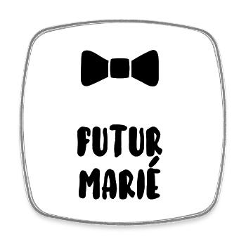 Futur marié - Magnet carré - blanc - Devant