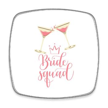 Bride Squad - Viereckiger Kühlschrankmagnet - Weiß - Vorne