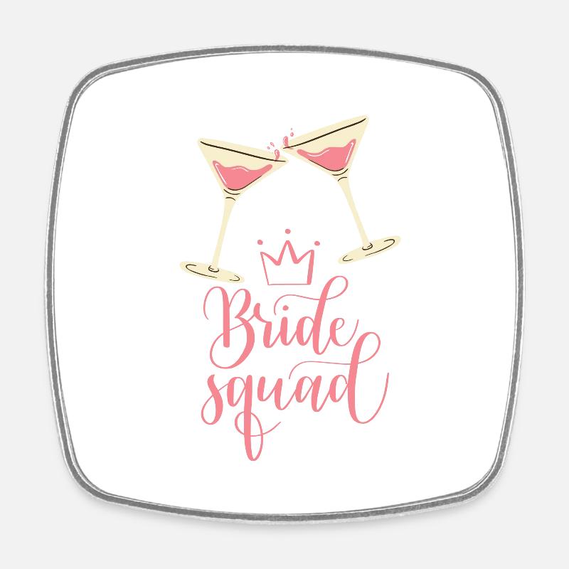 Bride Squad - Viereckiger Kühlschrankmagnet - Weiß