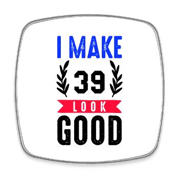 look good 39 - Viereckiger Kühlschrankmagnet - Weiß - Vorne