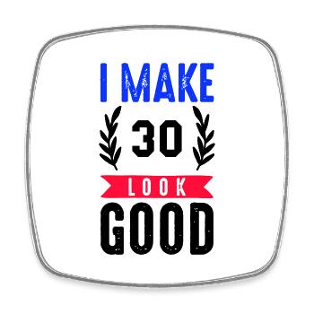 look good 30 - Viereckiger Kühlschrankmagnet - Weiß - Vorne