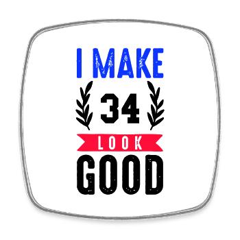 look good 34 - Viereckiger Kühlschrankmagnet - Weiß - Vorne