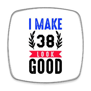 look good 38 - Viereckiger Kühlschrankmagnet - Weiß - Vorne