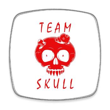 Team Totenkopf - Viereckiger Kühlschrankmagnet - Weiß - Vorne