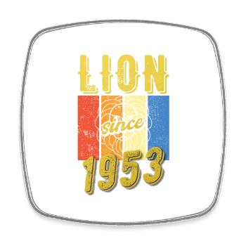 Léo 1953 Zodiac Cadeau d’anniversaire - Magnet carré - blanc - Devant