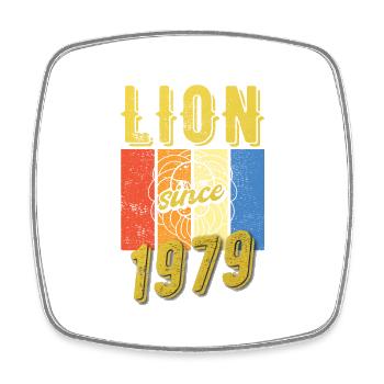 Léo 1979 Zodiac Cadeau d’anniversaire - Magnet carré - blanc - Devant