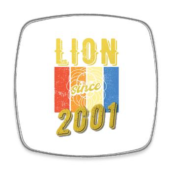 Léo 2001 Zodiac Cadeau d’anniversaire - Magnet carré - blanc - Devant