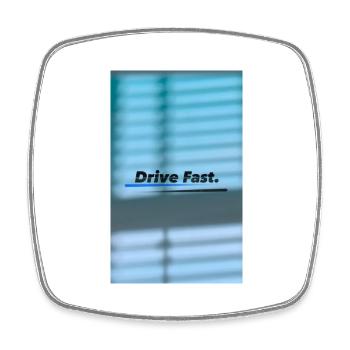 DriveFast - Square fridge magnet - white - Front