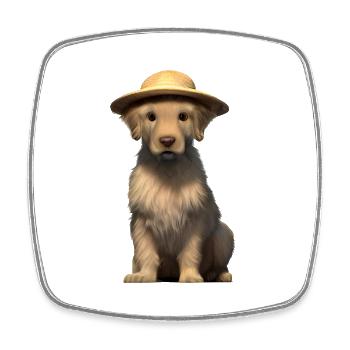 Propriétaires de chiens Golden Retriever chiots chiens - Magnet carré - blanc - Devant