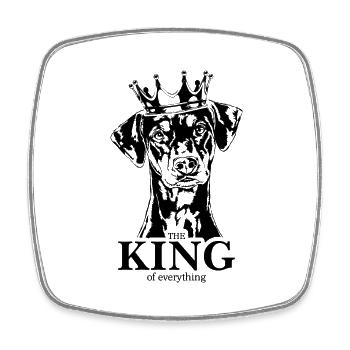 German Pinscher King of everything Wilsigns - Square fridge magnet - white - Front