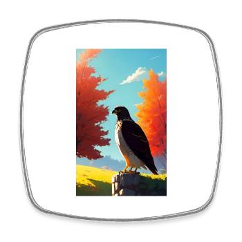 Aigle | Oiseaux | Liberté | Animaux - Magnet carré - blanc - Devant