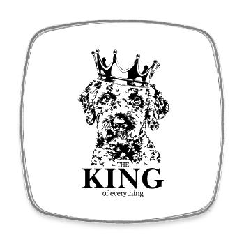 Lagotto Romagnolo Roi de tout Dire Chiens - Magnet carré - blanc - Devant