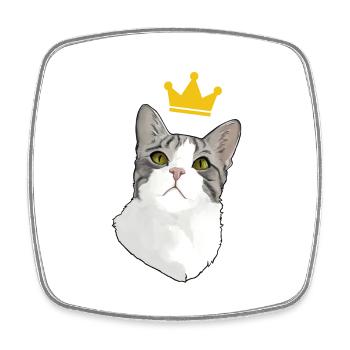 King Mortar - Square fridge magnet - white - Front