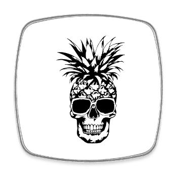 Ananas - Viereckiger Kühlschrankmagnet - Weiß - Vorne