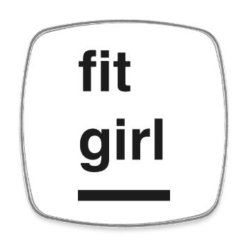 fit girl - Magnet carré - blanc - Devant