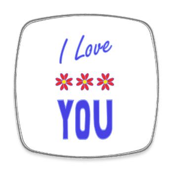 SAINT VALENTINE. bachelorette party. I LOVE YOU. I LOVE YOU. LOVE - Square fridge magnet - white - Front