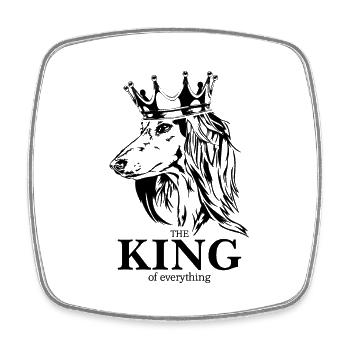 Saluki King of everything Dogs Dog Wilsigns - Square fridge magnet - white - Front